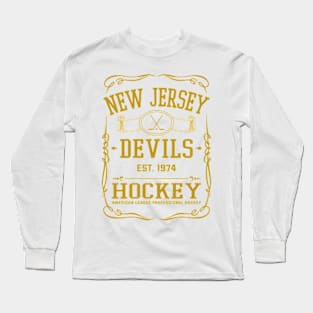 Vintage Devils Hockey Long Sleeve T-Shirt